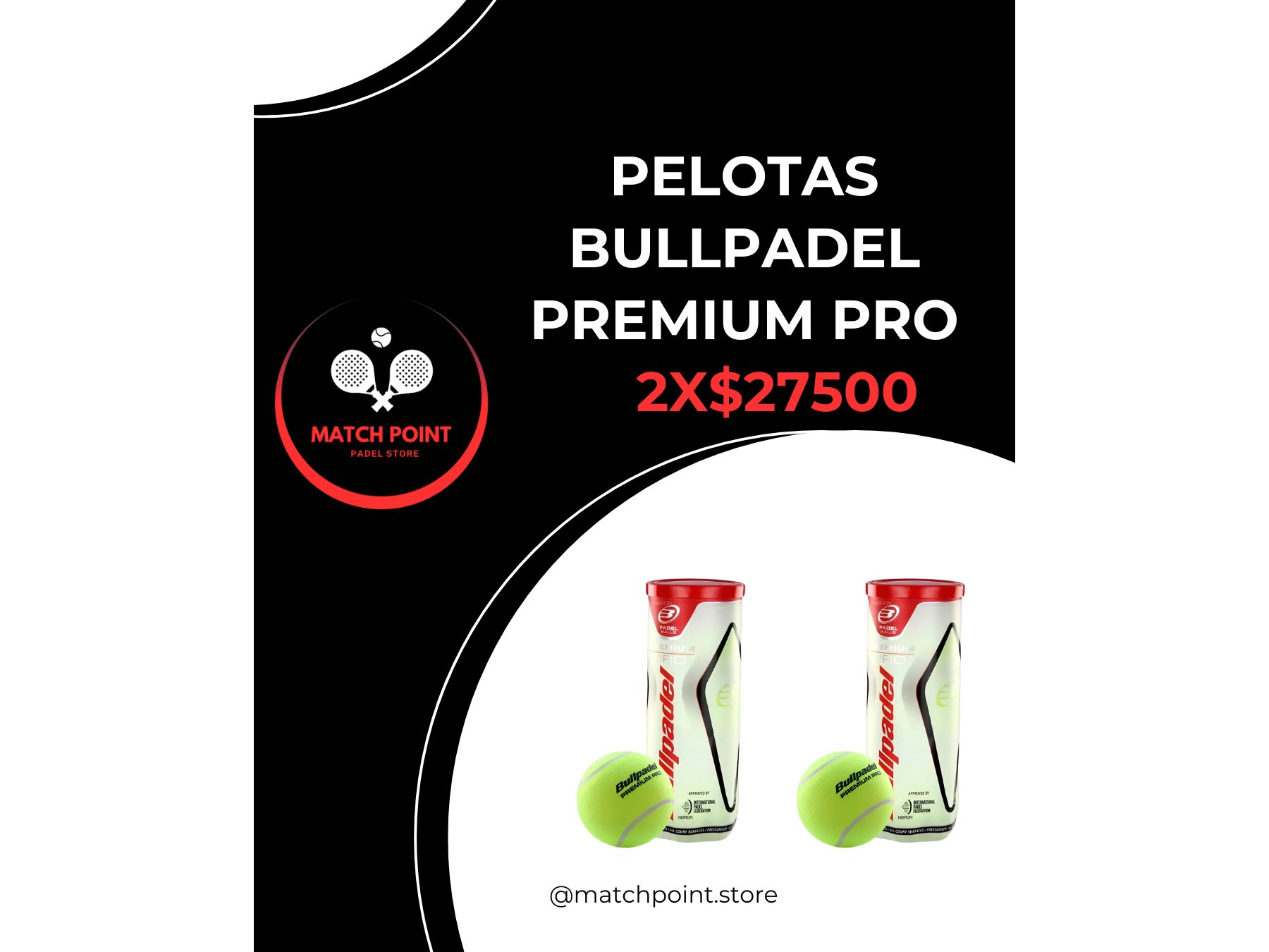 2 tubos de pelotas BULLPADEL PREMIUM PRO