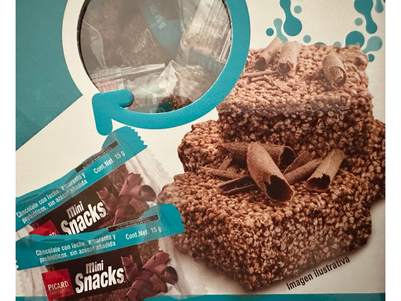 Barra de  amaranto y chocolate