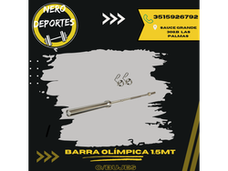 Barra olimpica 1.5mt cromada c/bujes