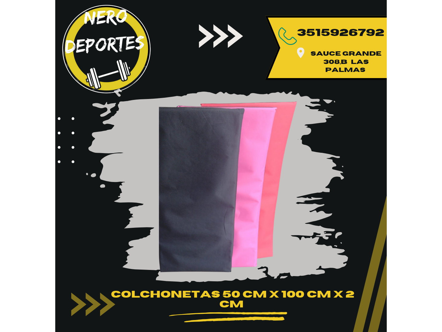 Colchonetas 50 CM x 100 CM x 2 CM