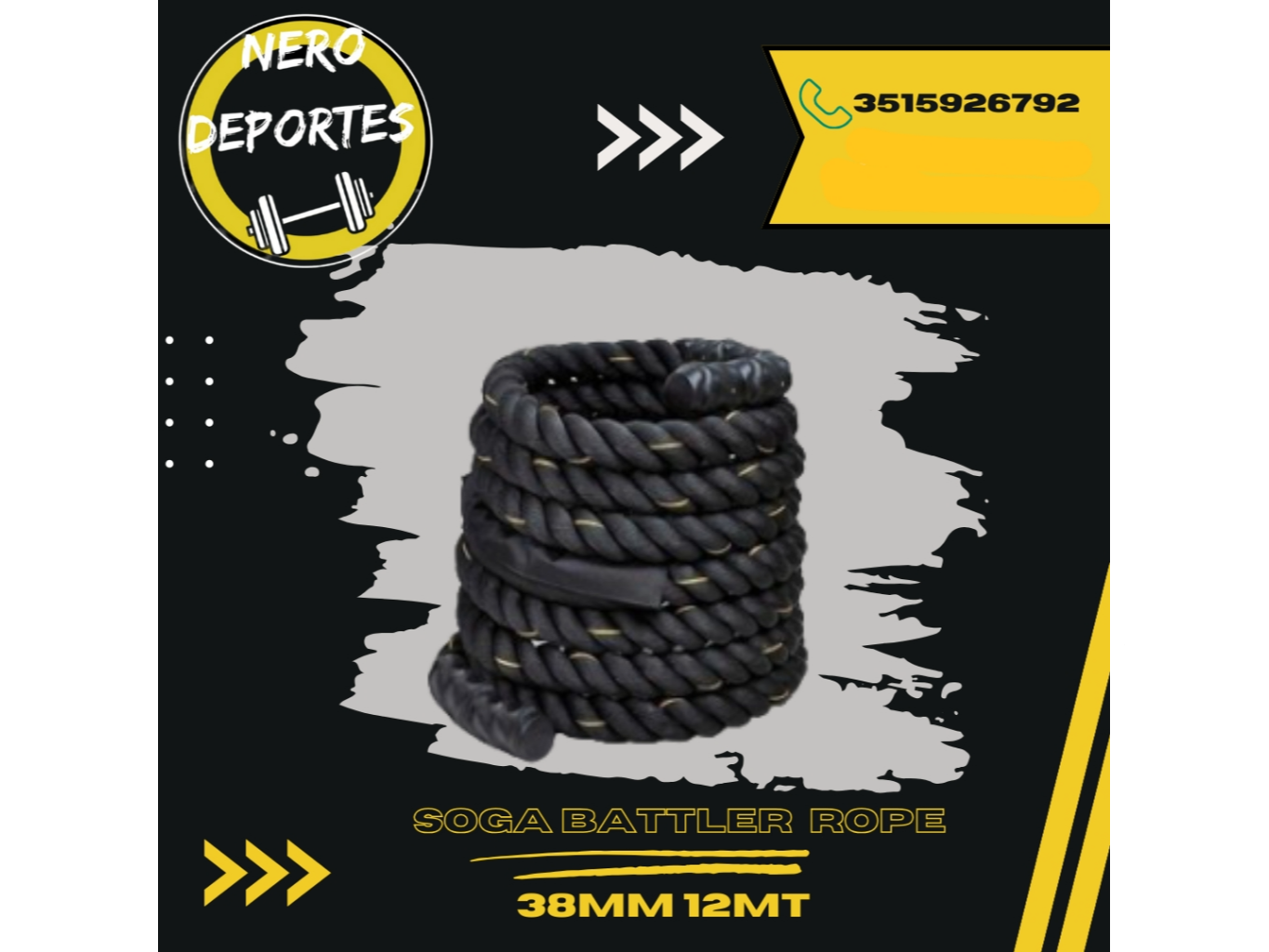 Soga battle rope 38mmx9mt