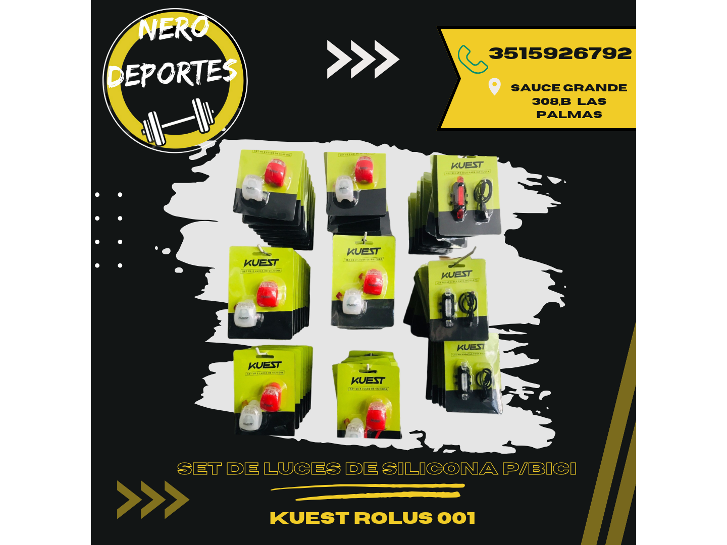 set de luces de silicona impermeables p/bicicleta