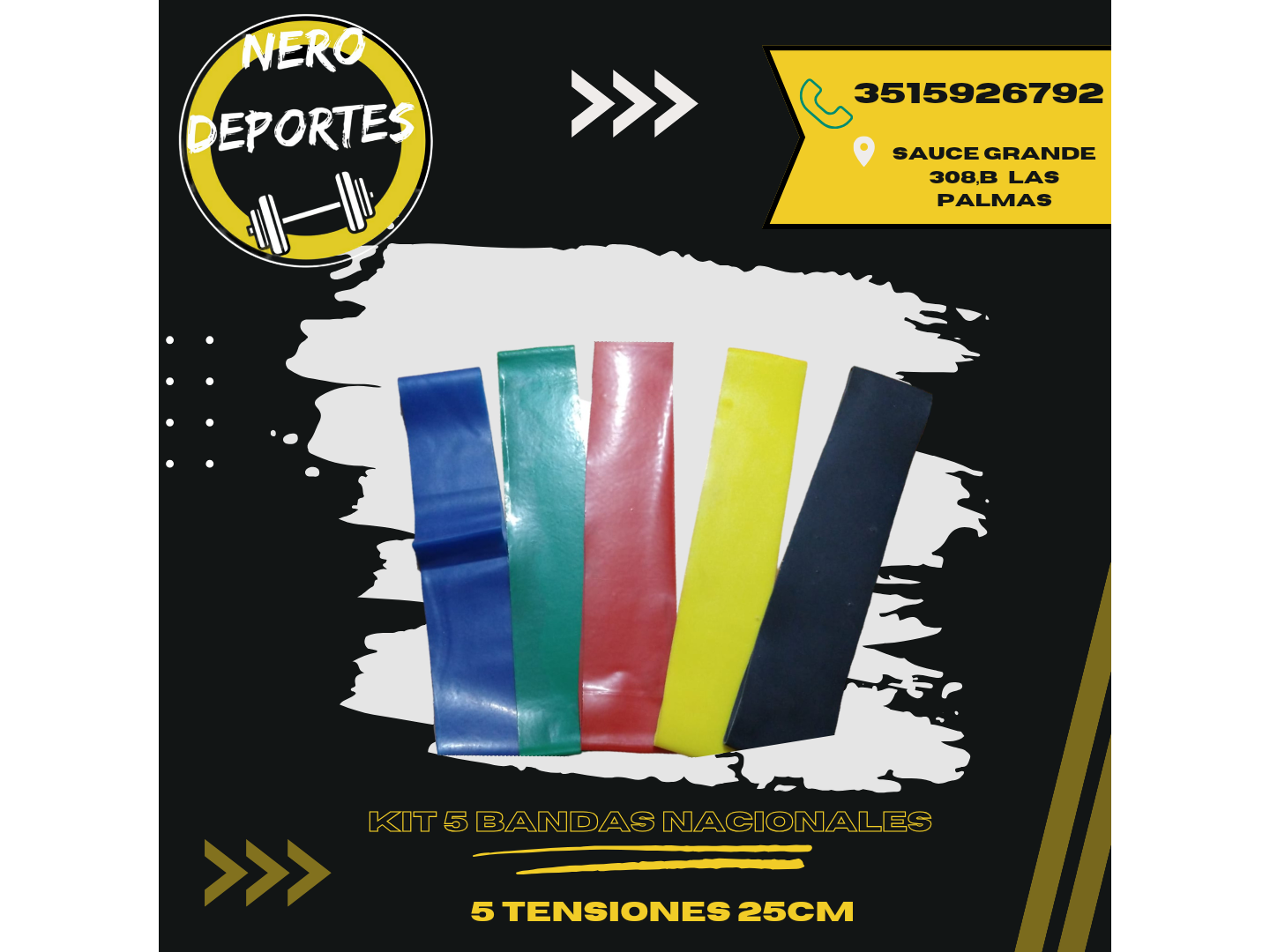 Banda circular x 5 tensiones 25 cm NACIONALES de Nerodeportes