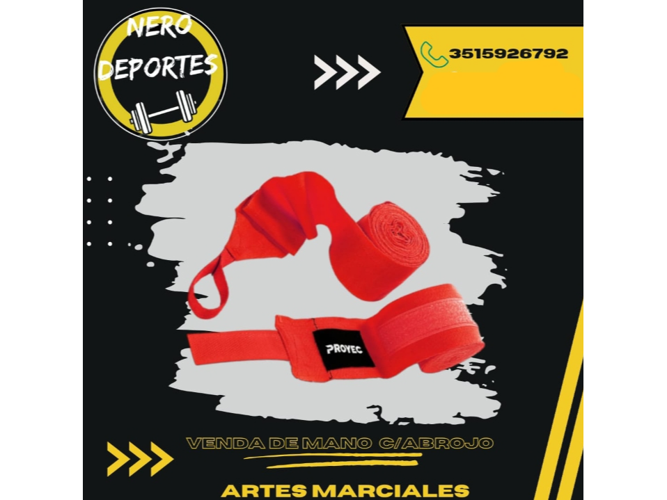 Venda c/abrojo-Artes marciales 5 mts