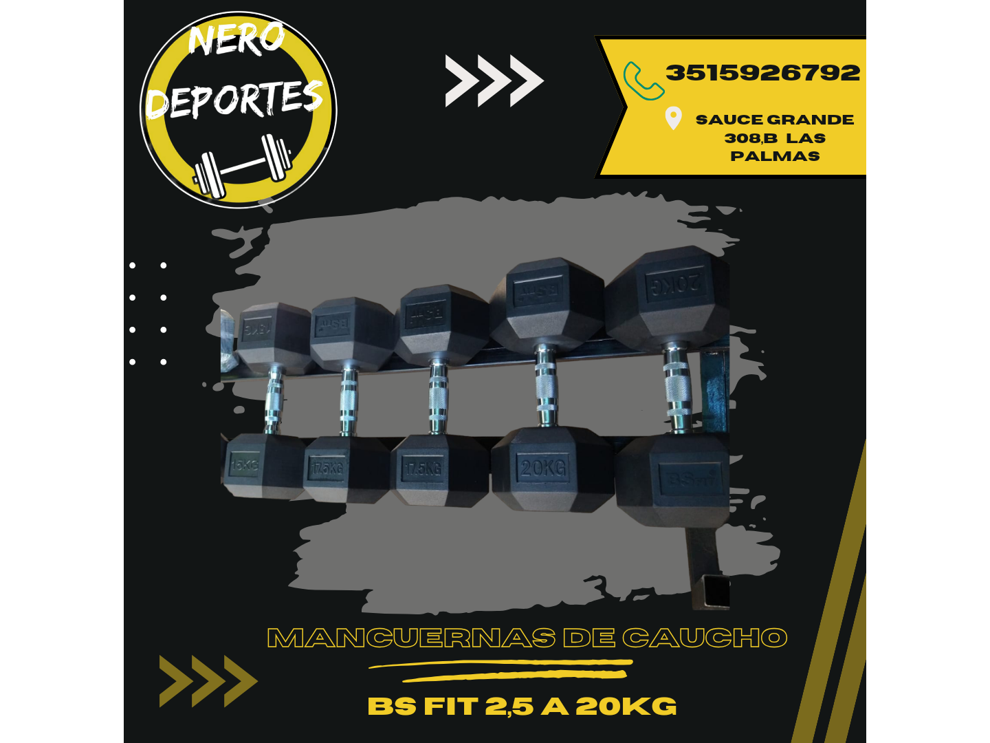 Mancuernas de caucho x par