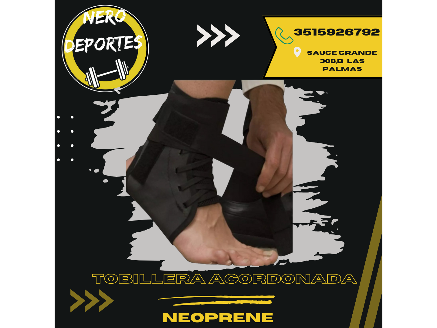 TOBILERA ACORDONADA DE NEOPRENE