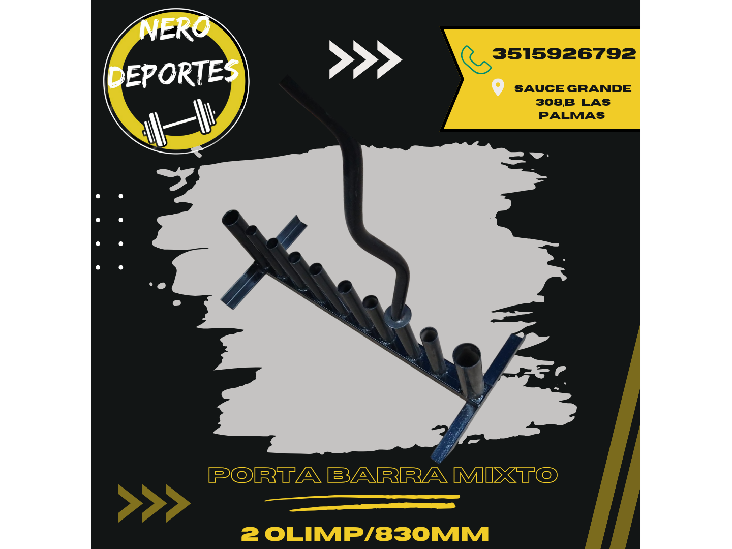 Porta barra mixto 50 y 30mm