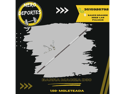 Barra cromada maciza con topes