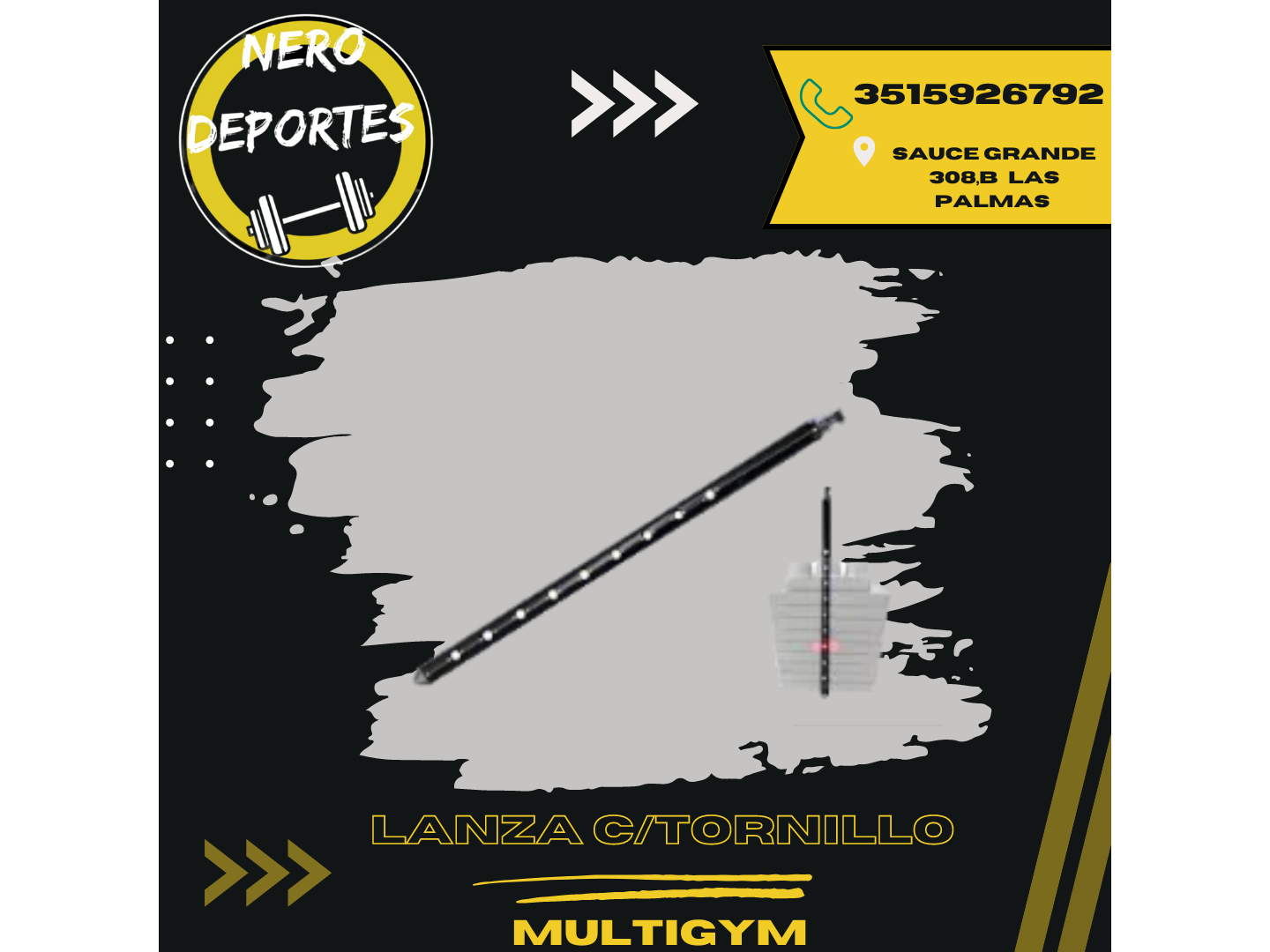 lanza con tornillo para multigym