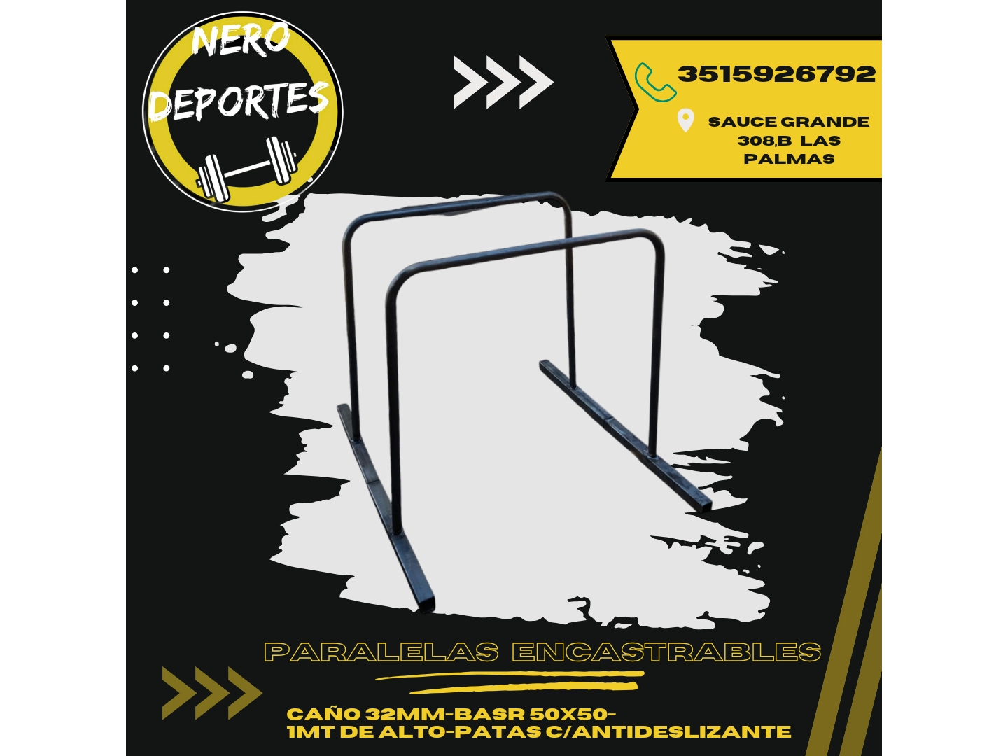 Paralelas encastrables 1 mts de alto