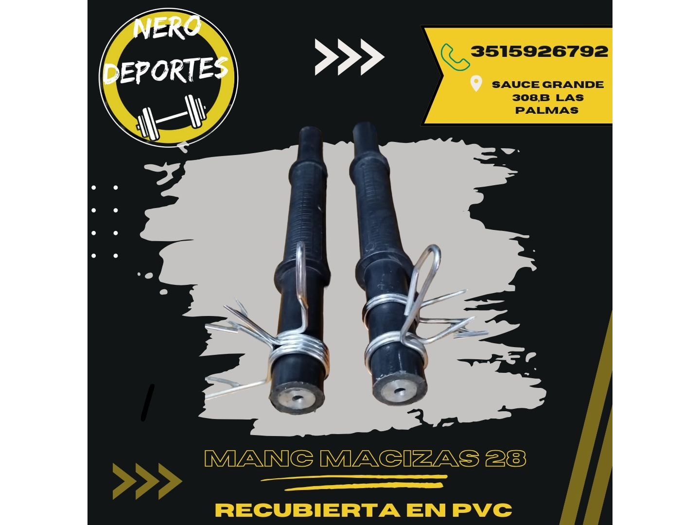 Mancuerna maciza revestida con topes por unidad