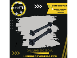 Mancuerna a rosca de hierro, revestida pvc por unidad