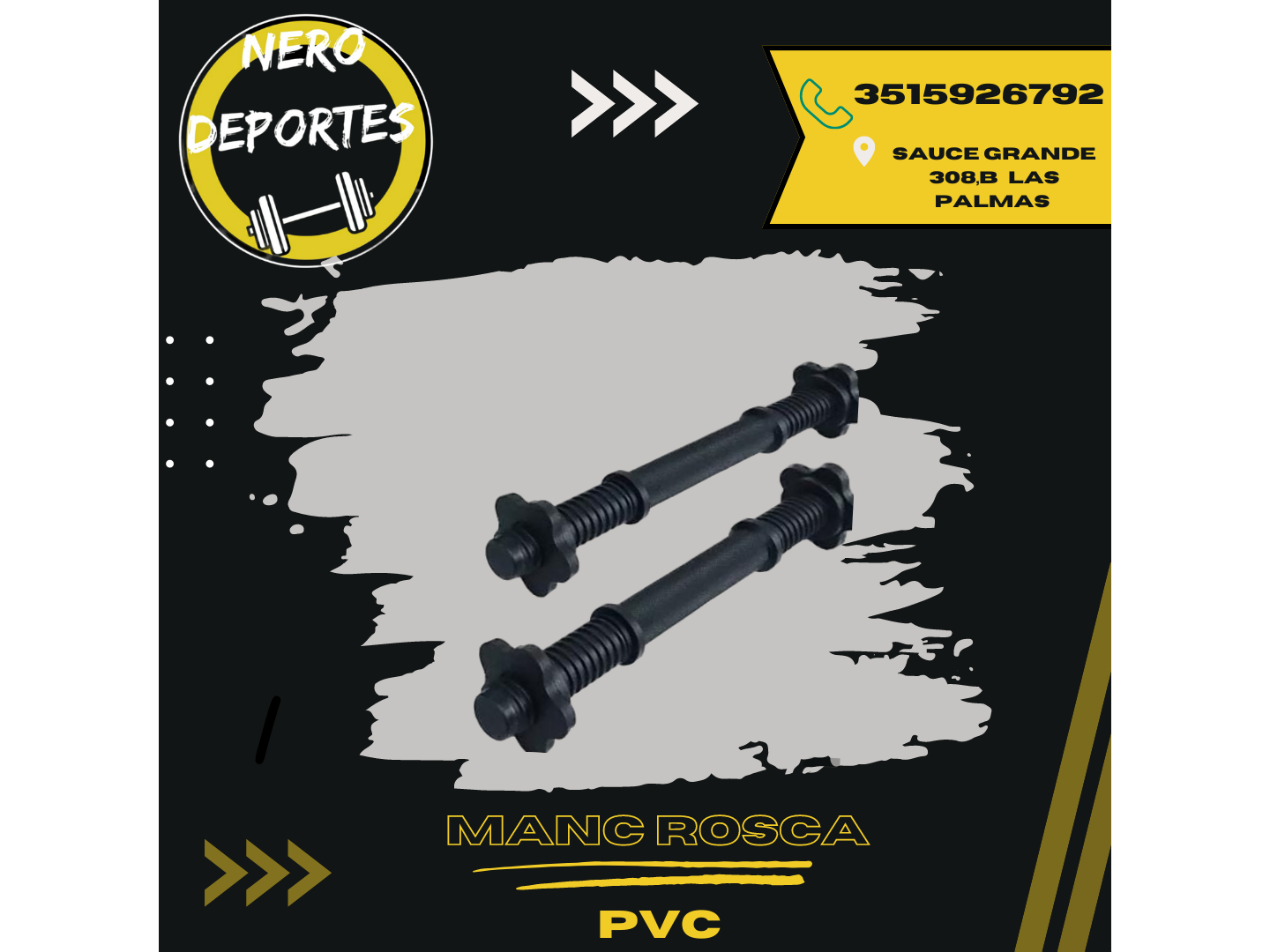 Mancuerna rosca pvc por unidad