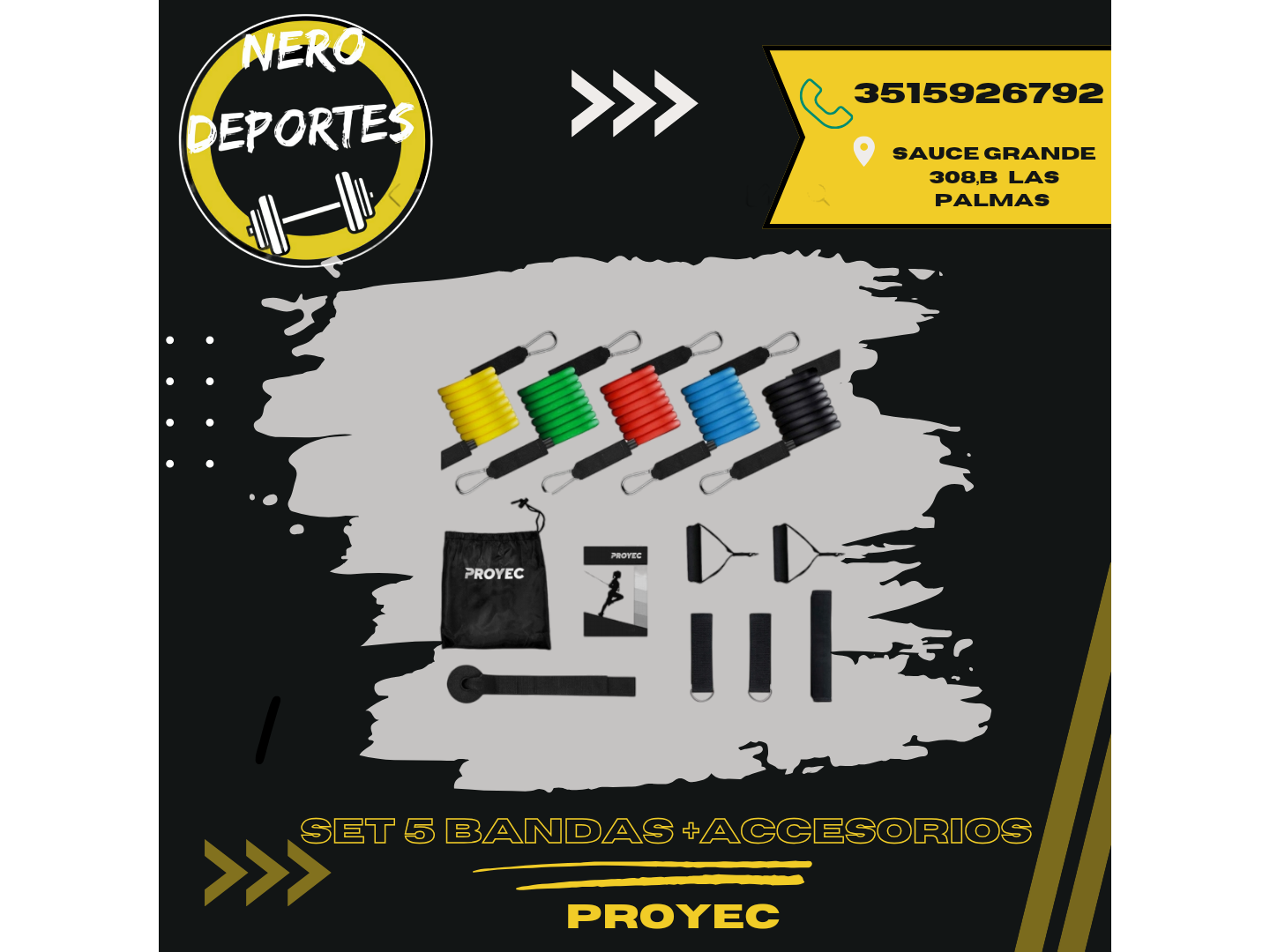 Set de 5 bandas + accesorios proyec
