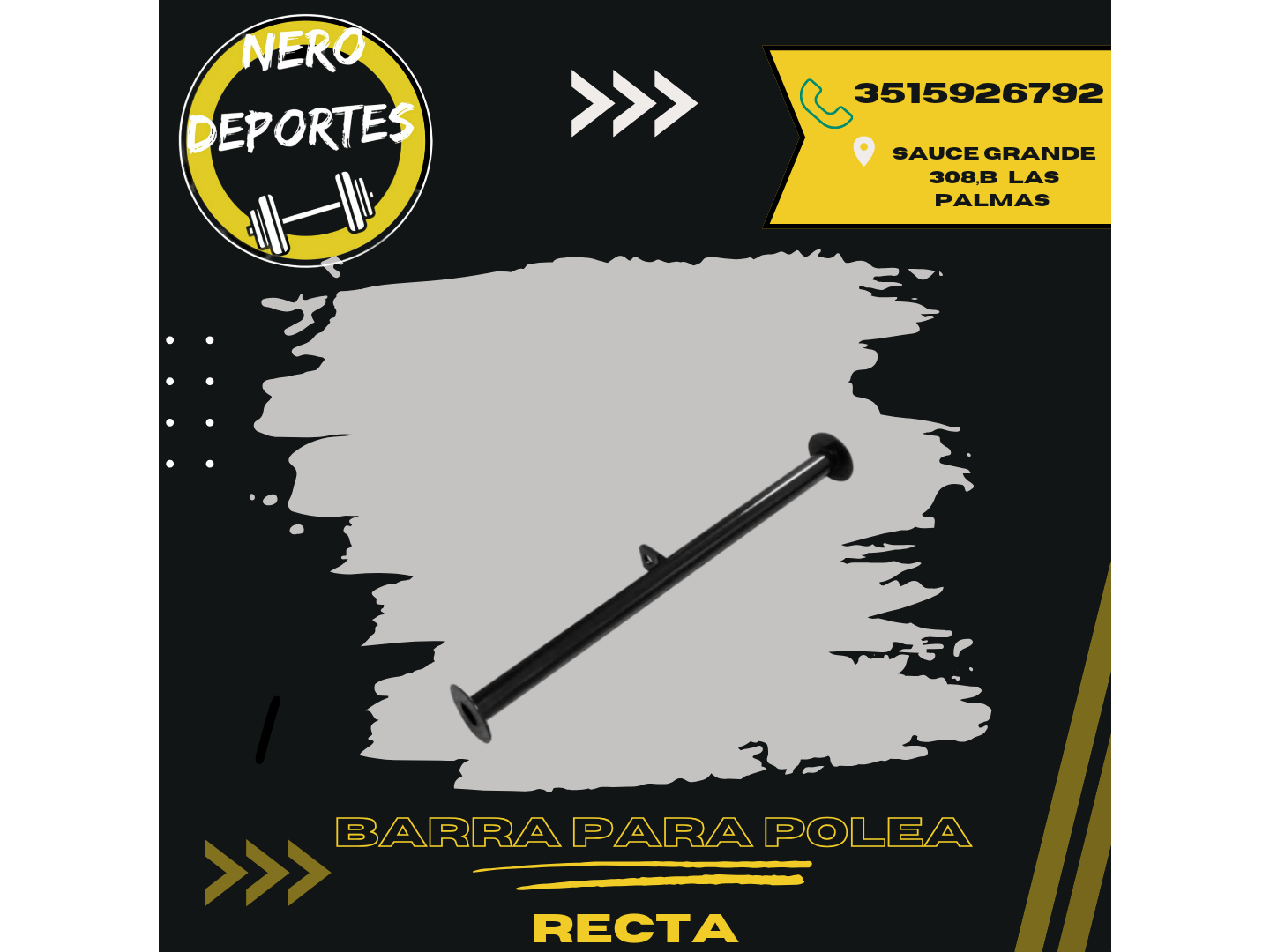 Barra para polea recta