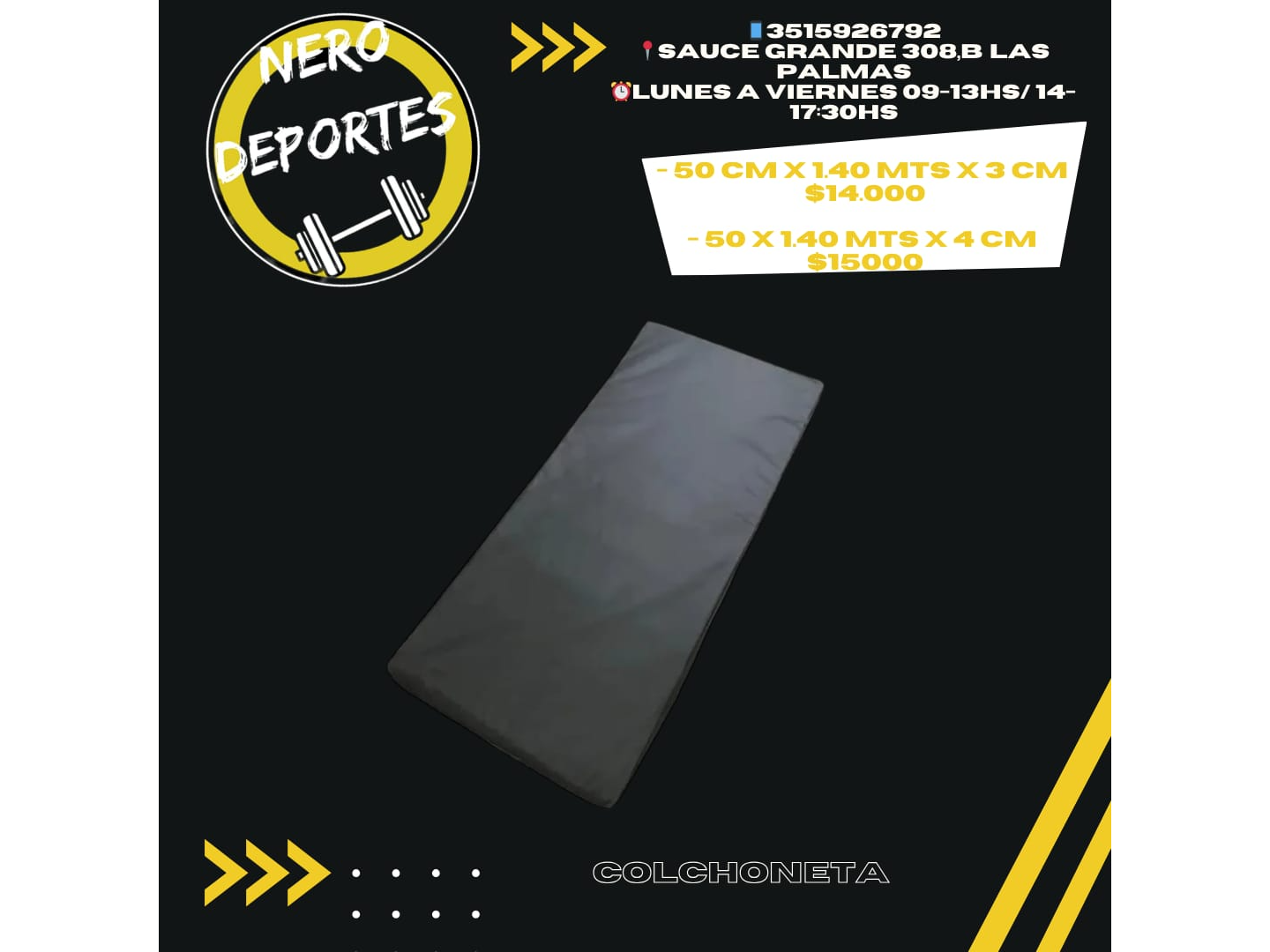 Colchoneta 1.40 cm x 50 cm