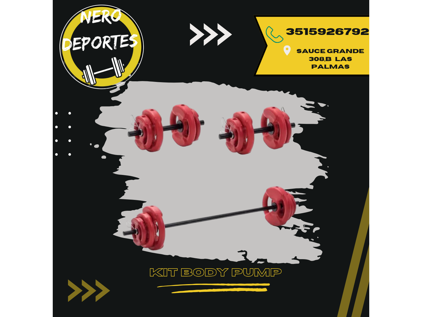 Combo PVC Barra + 2 Mancuernas + 20kg discos