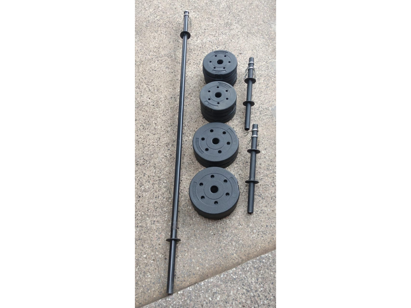 Combo: Barra + mancuernas + 20kg