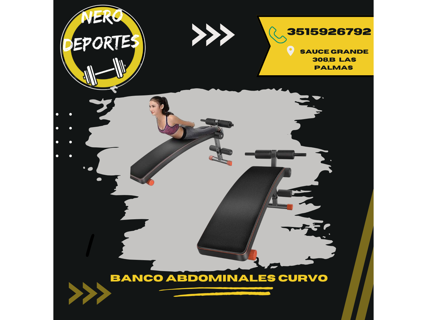 Banco abdominales curvo