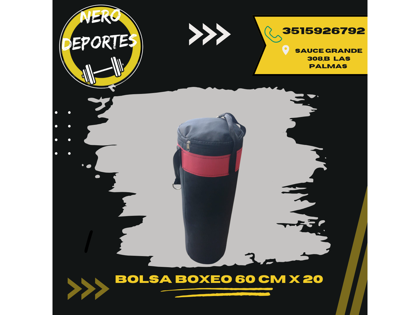 Bolsa de boxeo 60 x20 cm