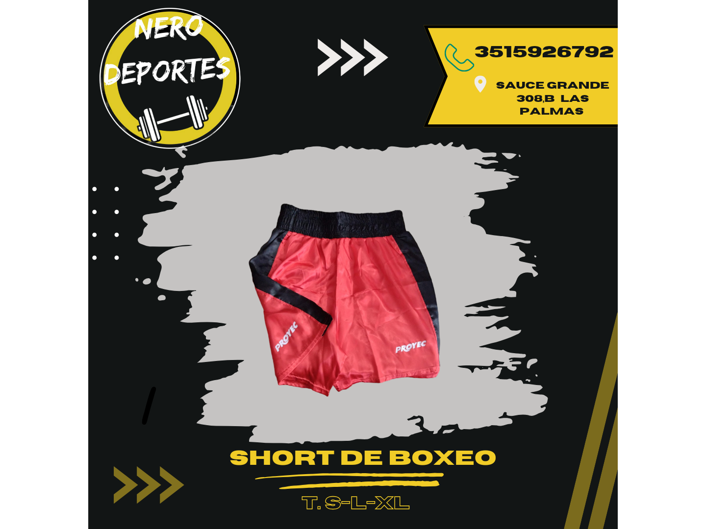 Short de boxeo t: s-l-xl
