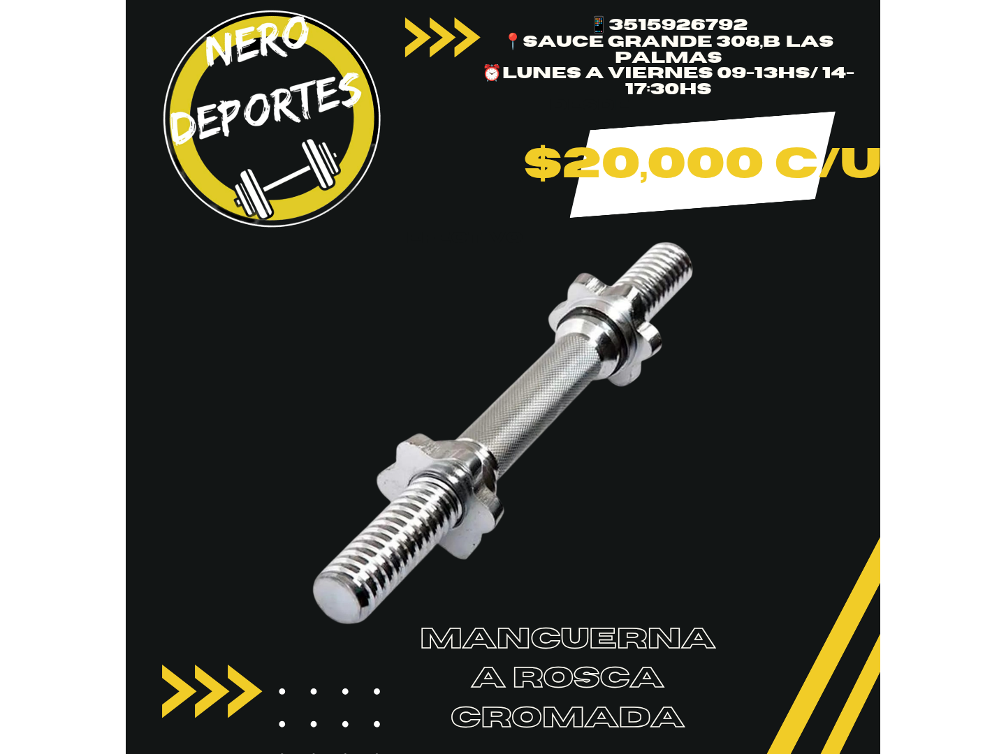 Mancuerna a rosca cromada