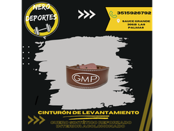 Cinturon de levantamiento de pesas de cuero sintético reforzado