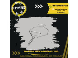 Barra hexagonal 1.40 mt maciza cromada
