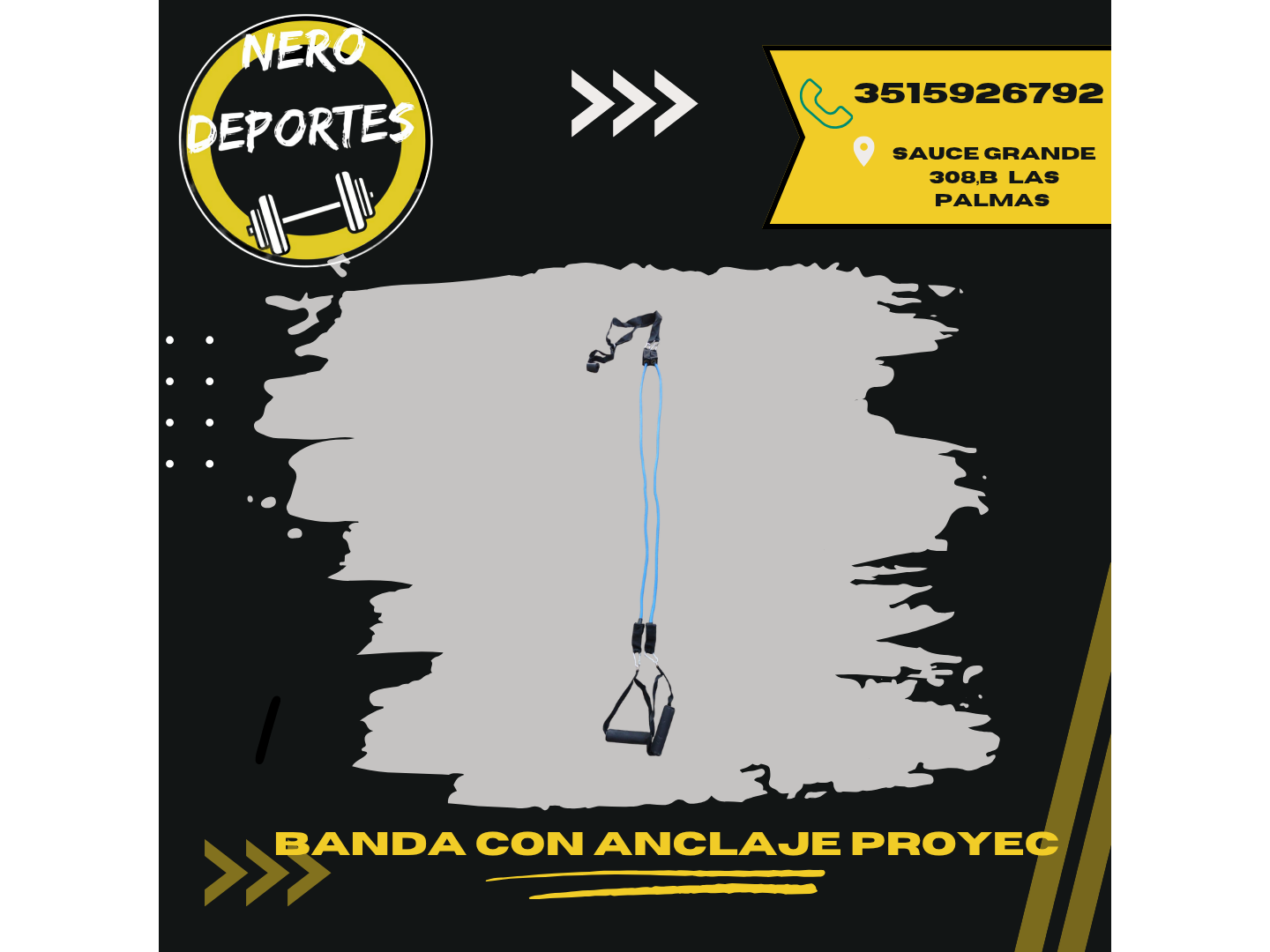 Banda con anclaje proyec