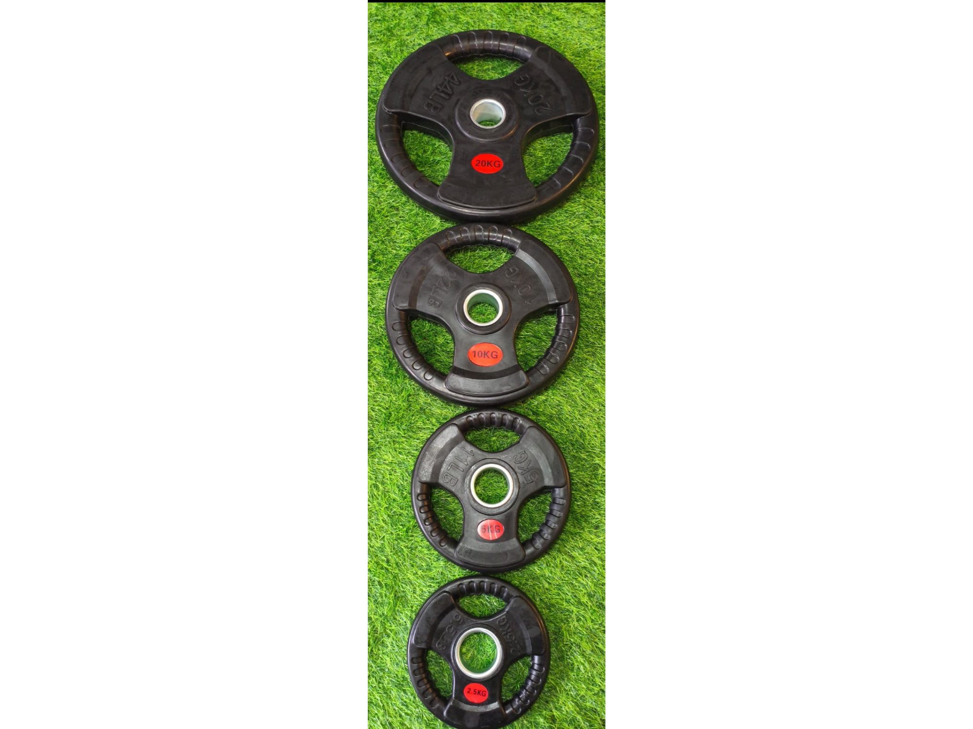 Discos de fundición olimpicos recubiertos en goma 2.5 5 10 y 20kg