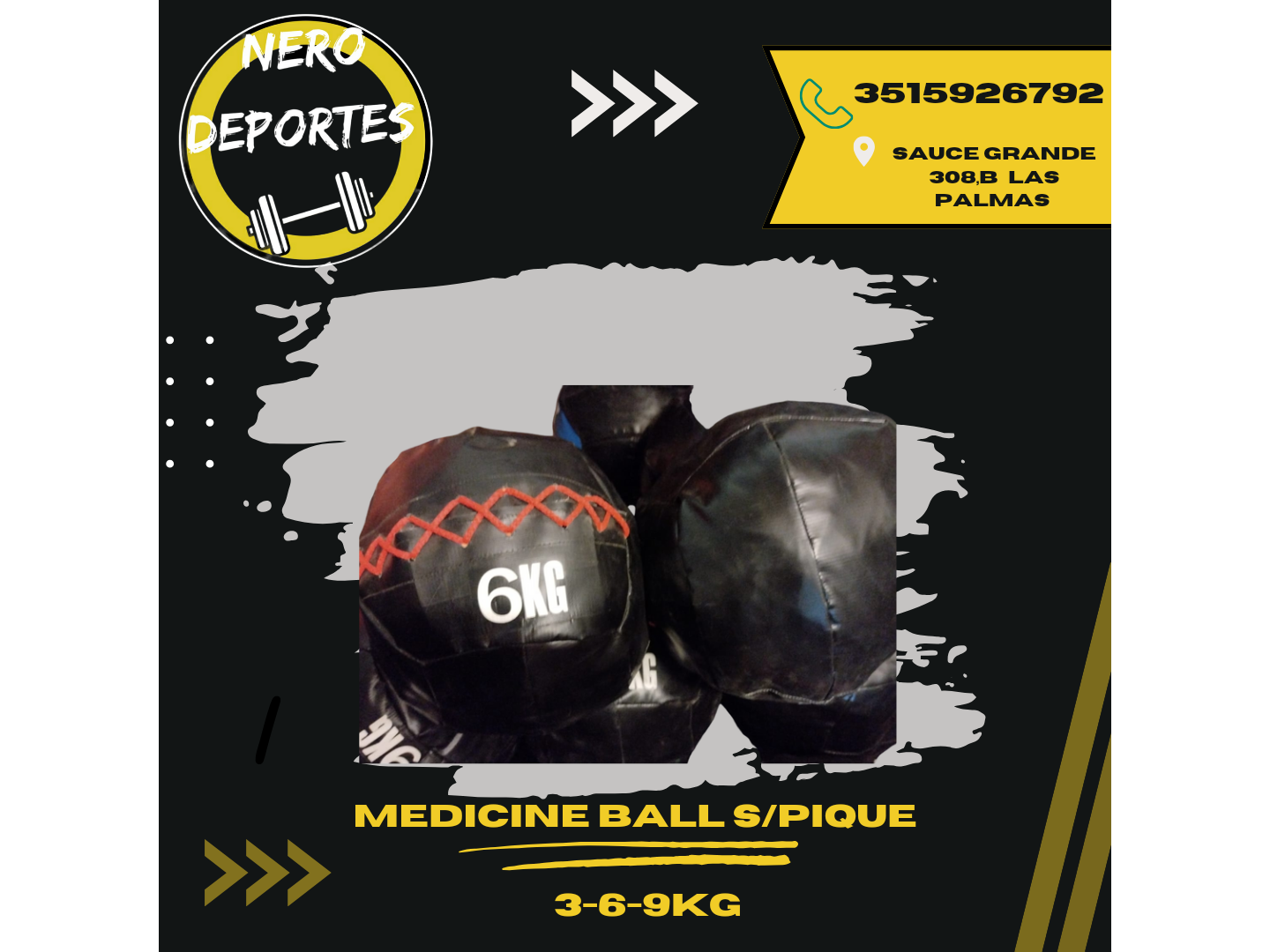 Medicine ball sin pique 3-6-9kg