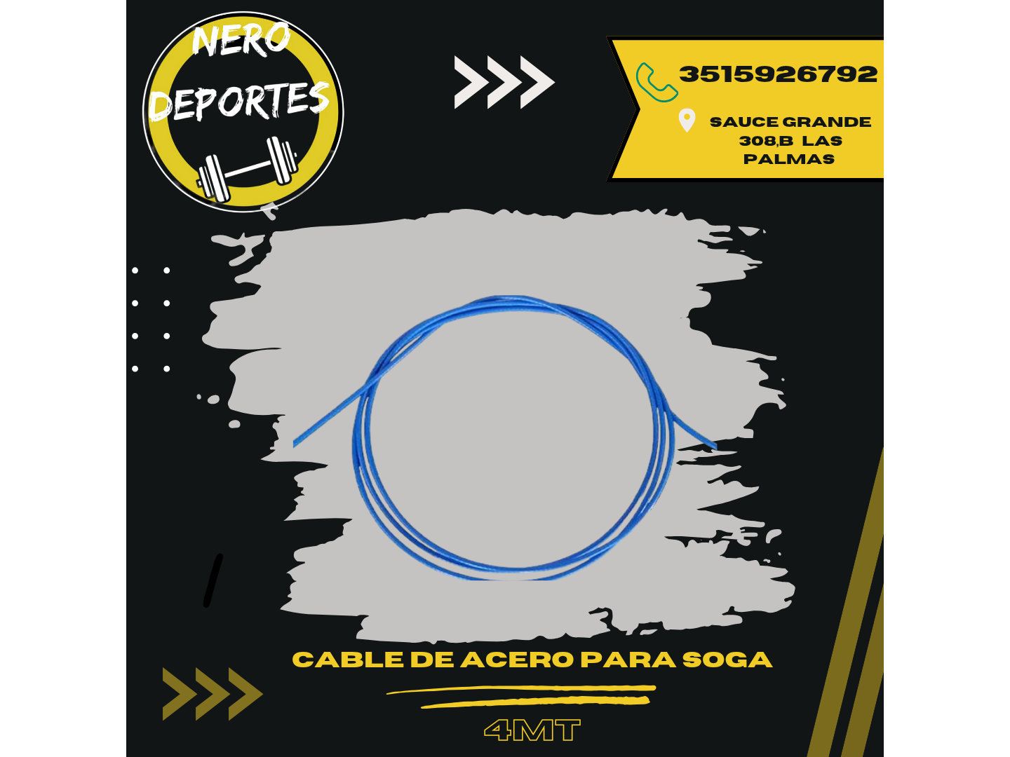 Cable de acero para soga 4mt