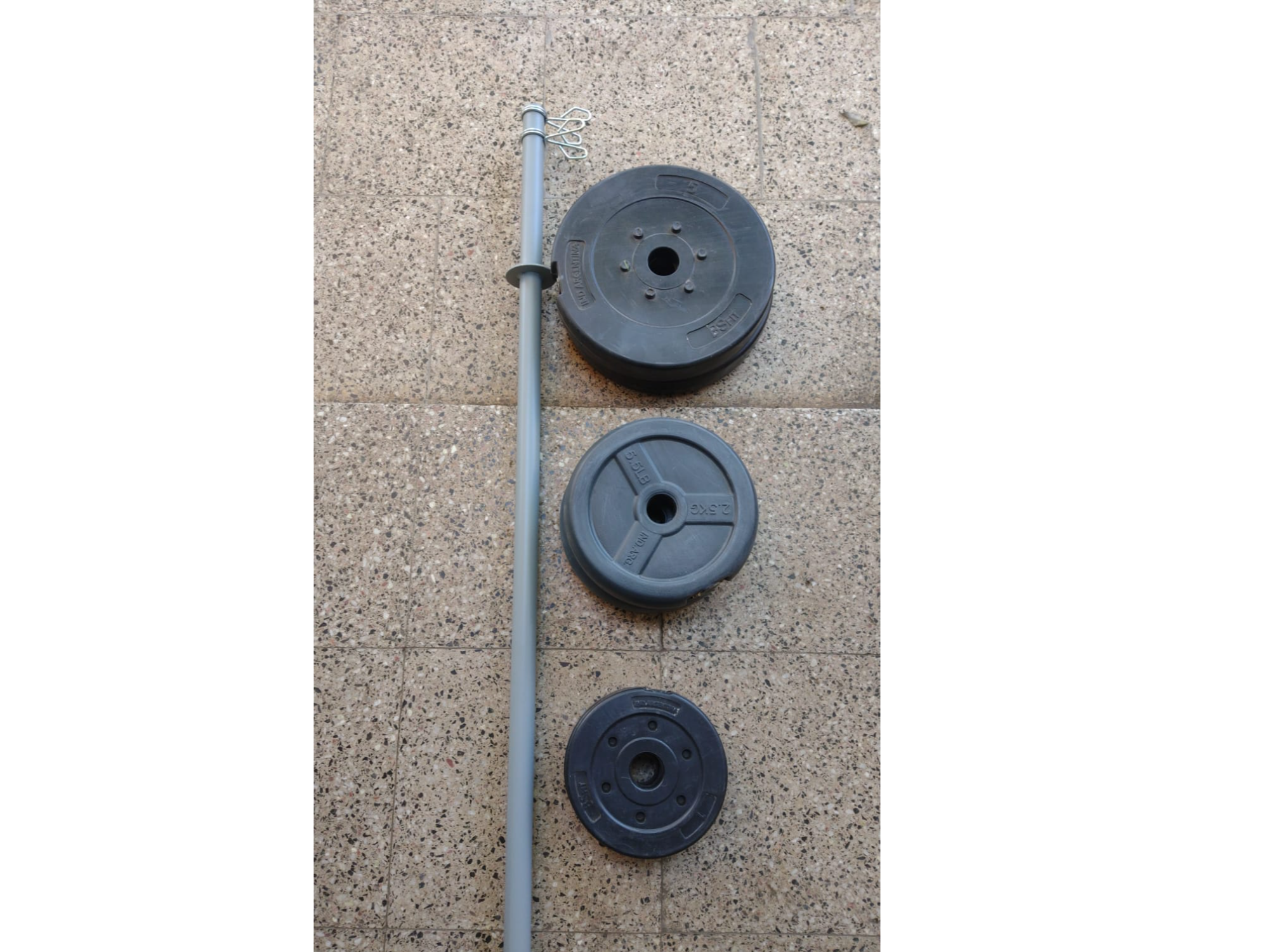 Barra hueca + discos