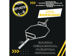 Barra hexagonal olímpica cromada