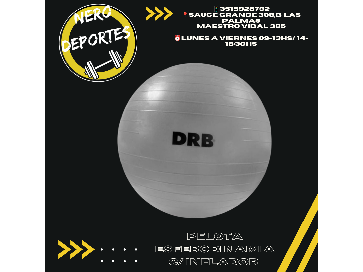 Esferodinamica 55, 65 y 75cm drb con inflador caja