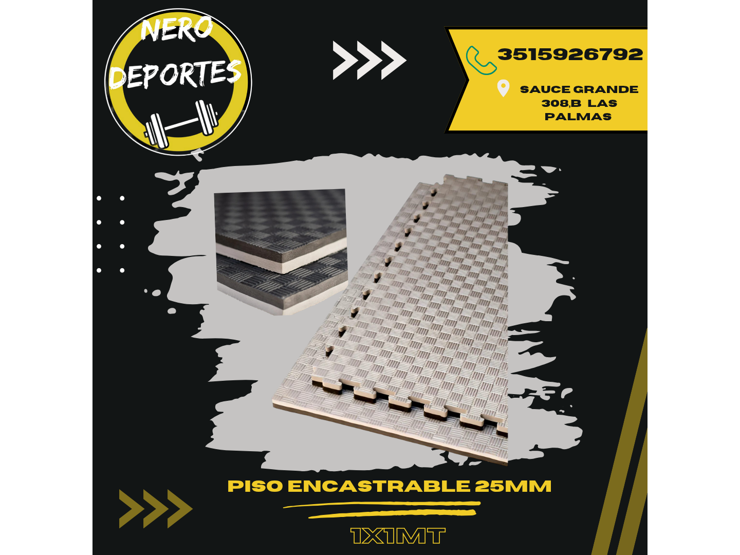 Piso encastrable 25mm 1x1mt