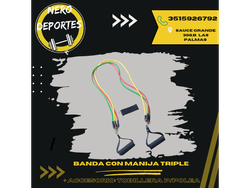 Banda con manija (triple) con tobillera p/polea