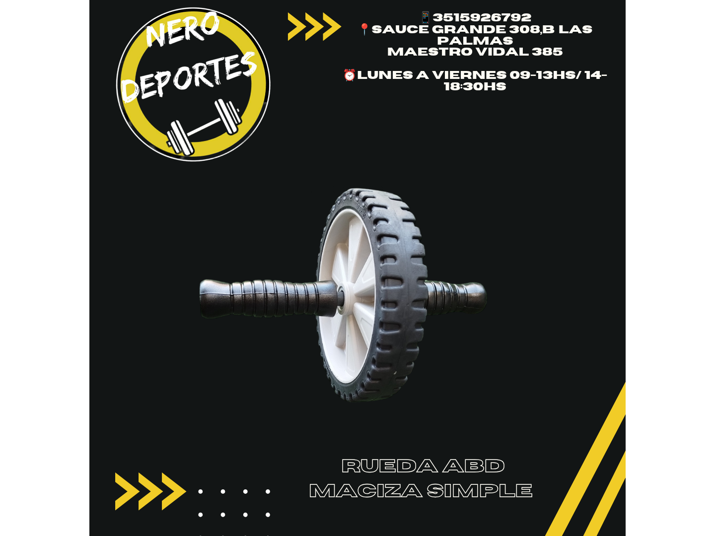Rueda abdominal maciza Simple