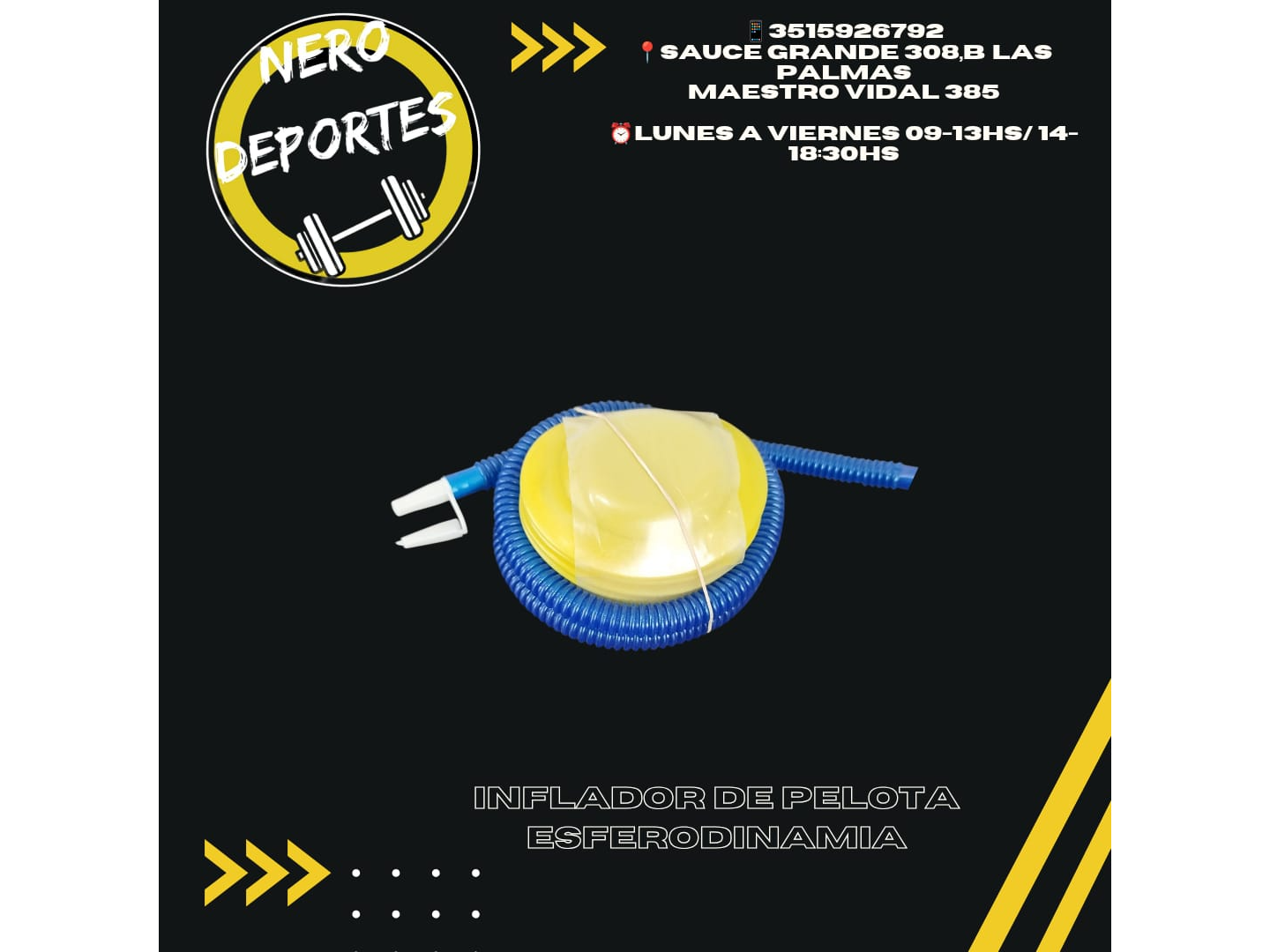 Inflador para pelota esferodinamica