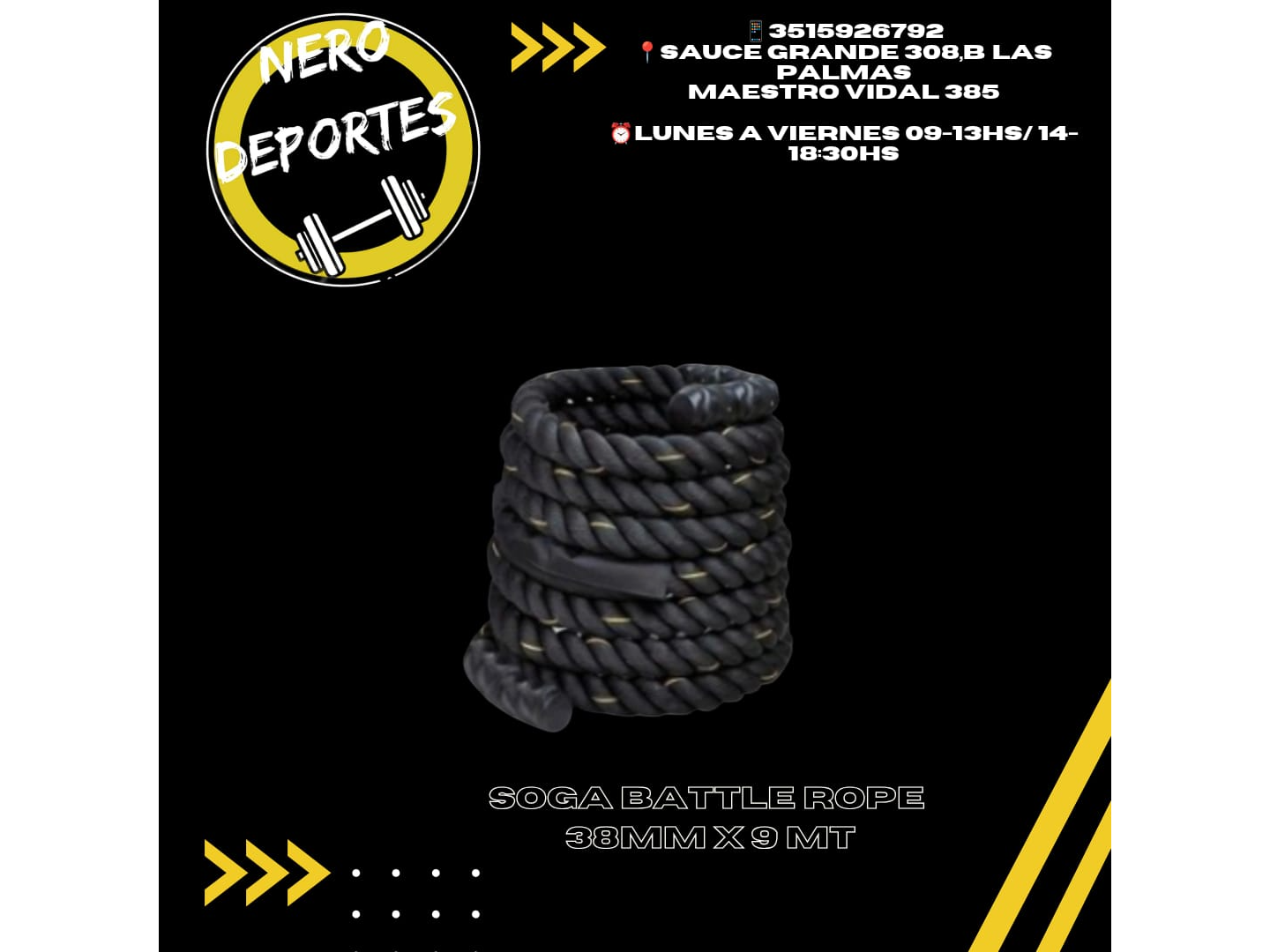 Soga battle rope 38mmx9mt