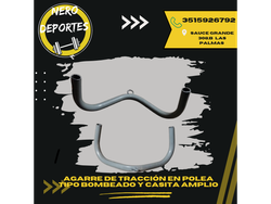 Agarre de tracción en polea tipo bombeado y casita amplio