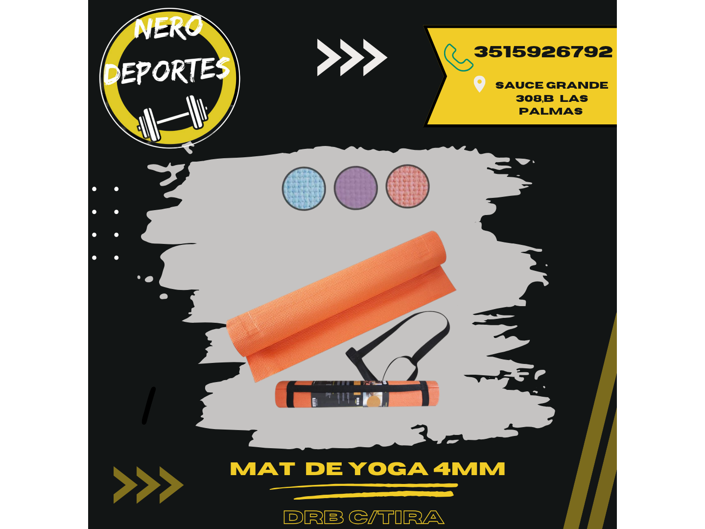 Mat yoga 4mm drb con tira