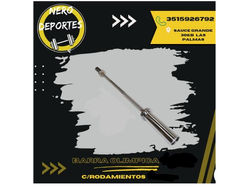 Barra olimpica 2.20 mts 20 kg Cromada con buje