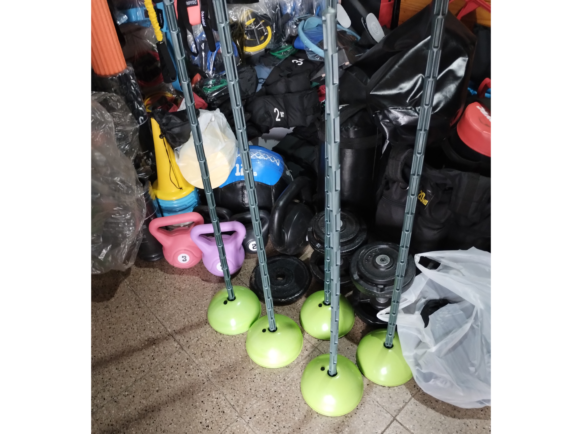 Bastón slalon estaca con base