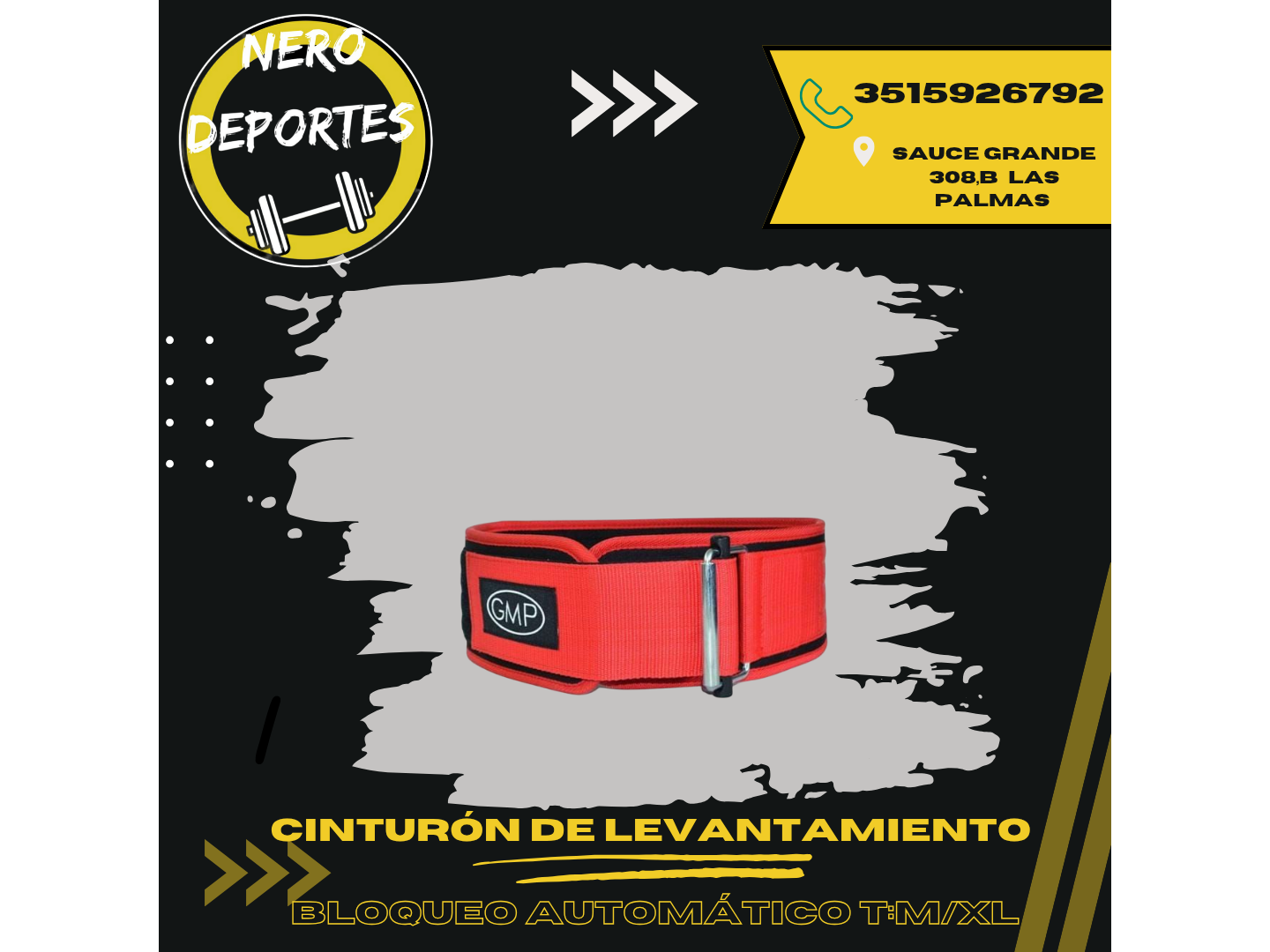 Cinturón de levantamiento de pesas con bloqueo automático