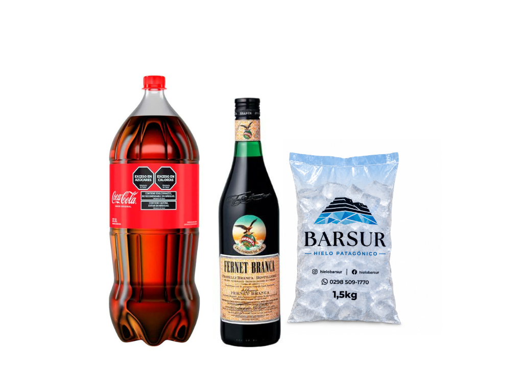 Branca 750 + Coca 3L + Hielo