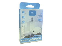 Cargador 2.4A usb C + puerto extra de carga Legatus