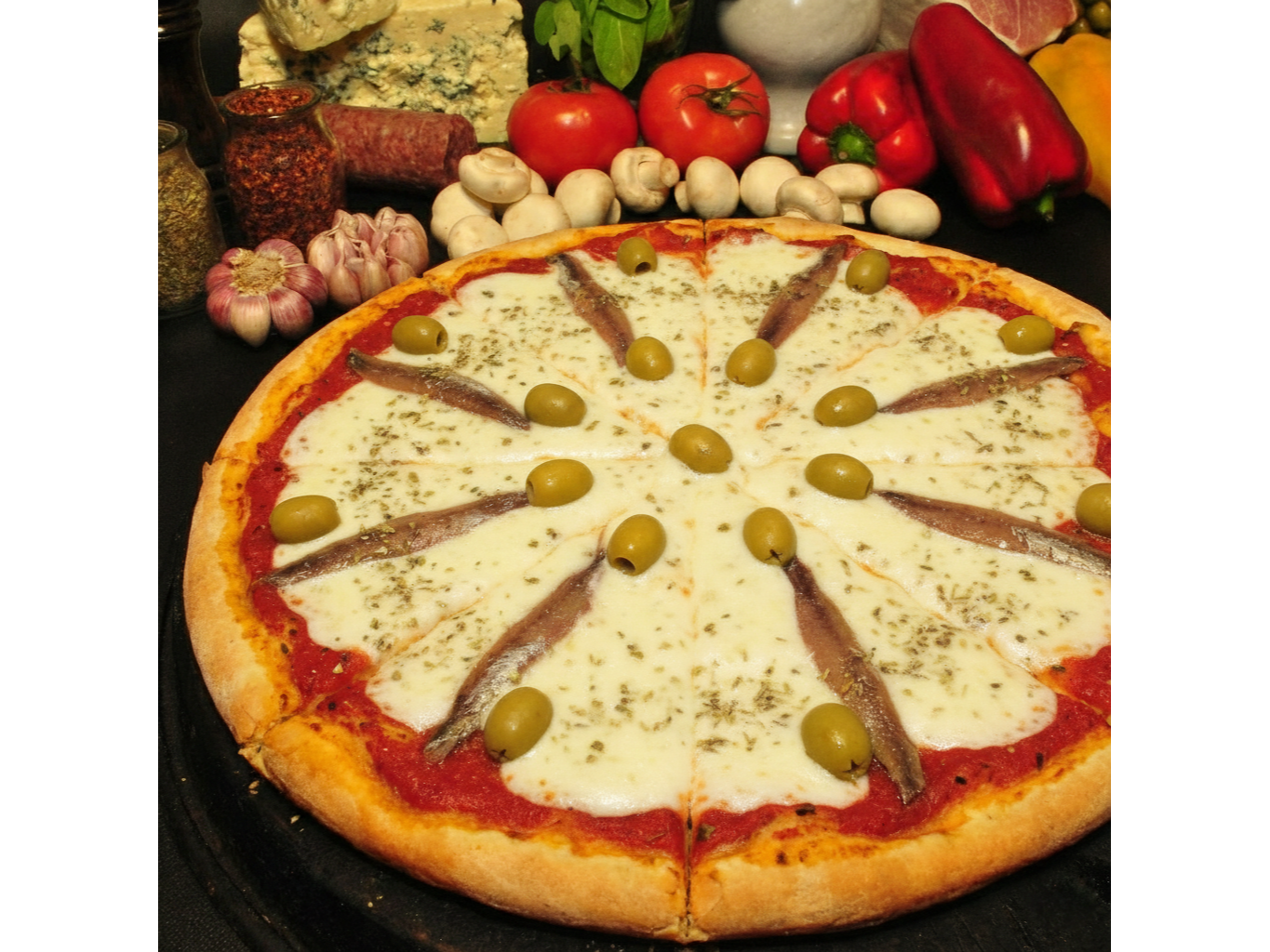 Muzzarella con anchoa