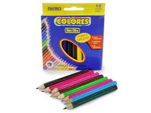 Lápices de colores Cortos New Elite x12