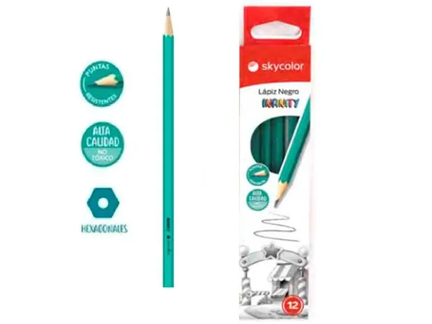 Lápiz negro x12 Skycolor